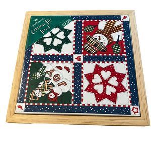 Hallmark Winter Tile Patchwork Trivet Christmas Kitchen Decor Friend Teacher Gif